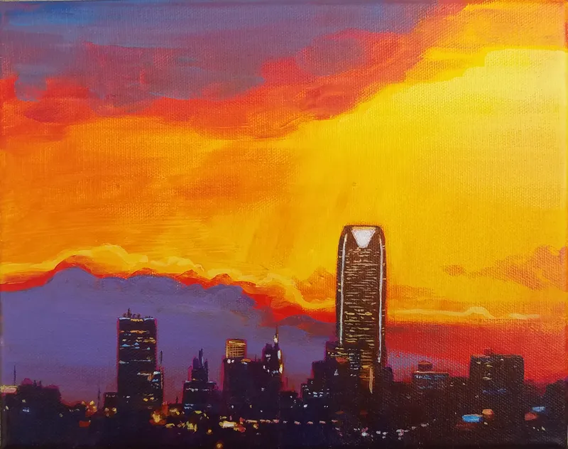 OKC Skyline painting